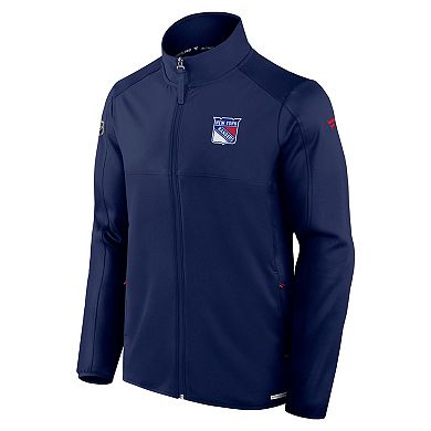Men's Fanatics Navy New York Rangers Authentic Pro Rink Fleece Full-Zip ...