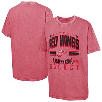 Youth Red Detroit Red Wings Sure Short Pigment Dyed T-Shirt
