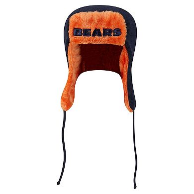 Men's New Era Navy Chicago Bears Helmet Head Trapper Knit Hat