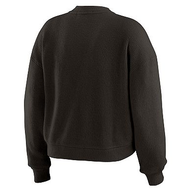 Women's WEAR by Erin Andrews Cream Los Angeles Chargers Knitted Tri-Blend Long Sleeve T-Shirt & Pants Lounge Set