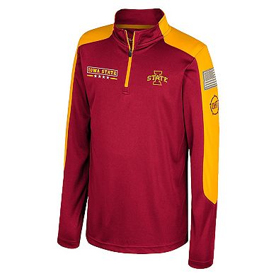 Youth Colosseum Cardinal Iowa State Cyclones OHT Military Appreciation Cyclone Quarter-Zip Windshirt