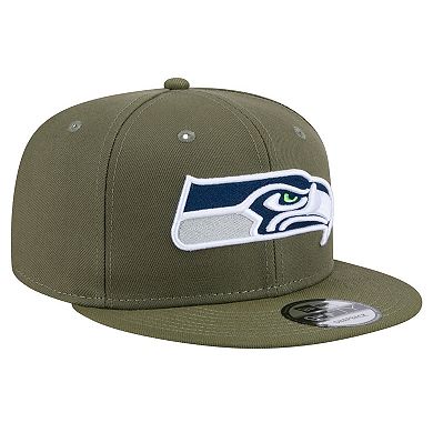 Men's New Era Olive Seattle Seahawks Main 9FIFTY Snapback Hat