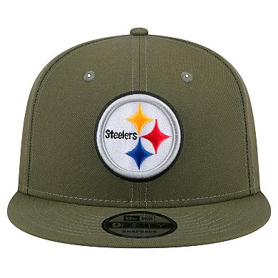 Men's New Era Olive Pittsburgh Steelers Main 9FIFTY Snapback Hat