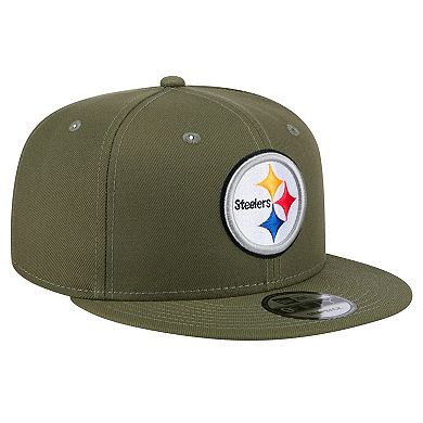 Men's New Era Olive Pittsburgh Steelers Main 9FIFTY Snapback Hat