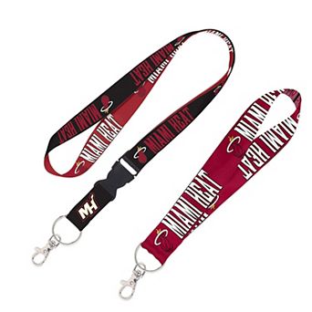 WinCraft Miami Heat 2-Pack Lanyard with Detachable Buckle & Key Strap Set