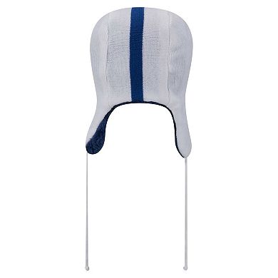 Men's New Era White Indianapolis Colts Helmet Head Trapper Knit Hat
