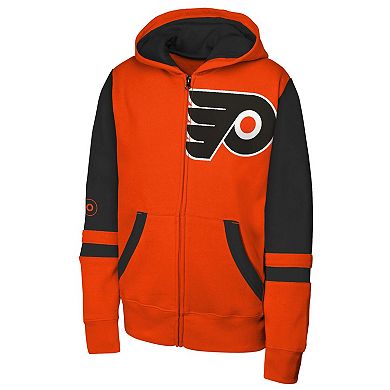 Youth Orange Philadelphia Flyers Face Off Full-Zip Hoodie