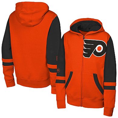 Youth Orange Philadelphia Flyers Face Off Full-Zip Hoodie