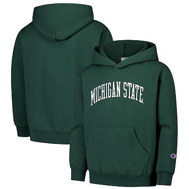Youth Champion Green Michigan State Spartans Basic Arch Hoodie