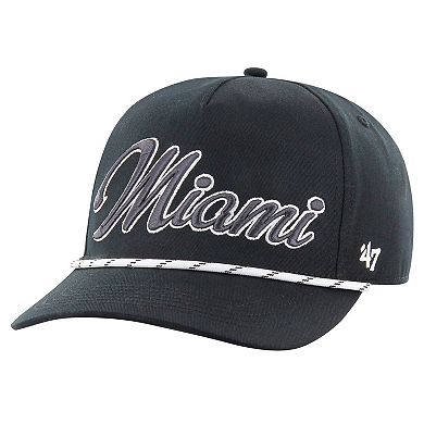 Men's '47 Black Miami Dolphins Overhand Speckle Hitch Adjustable Hat