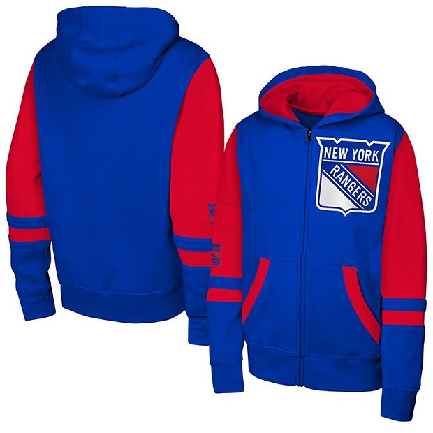 NEW YORK RANGERS パーカー Youth Lサイズ Youth Blue New York Rangers Face Off Full-Zip Hoodie