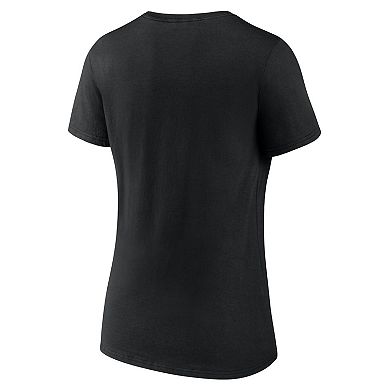 Women's Fanatics Black Philadelphia Flyers Authentic Pro Core Primary V-Neck T-Shirt