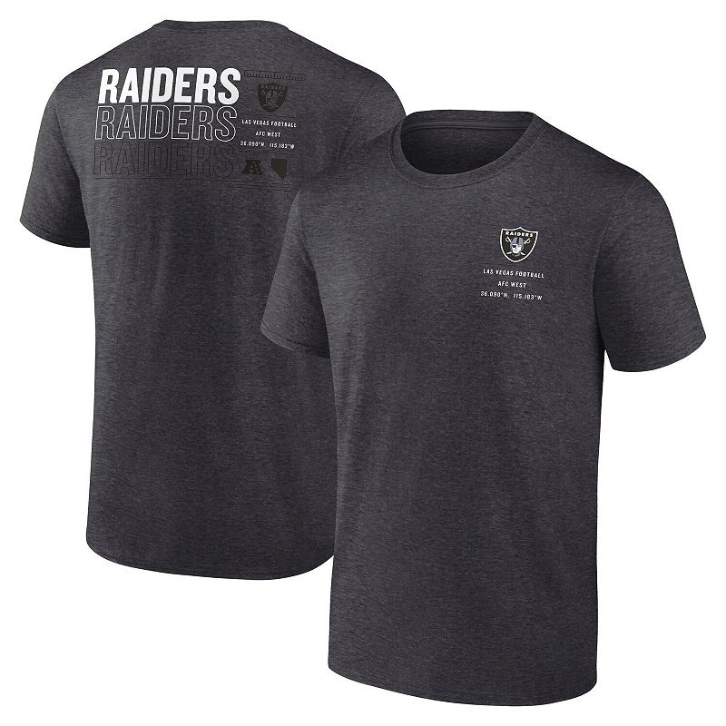 Men's Fanatics Charcoal Las Vegas Raiders Repeat Stats T-Shirt,