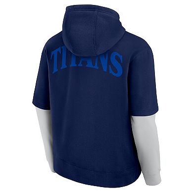 Unisex Fanatics Navy Tennessee Titans Sleek Elements Pullover Hoodie