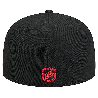Men's New Era Black Chicago Blackhawks Core 59FIFTY Fitted Hat