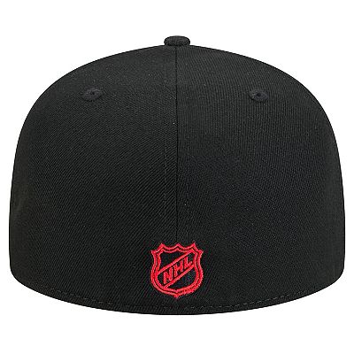 Men's New Era Black Chicago Blackhawks Core 59FIFTY Fitted Hat