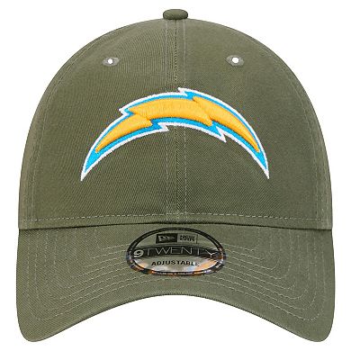 Men's New Era Olive Los Angeles Chargers Main 9TWENTY Adjustable Hat