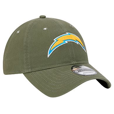 Men's New Era Olive Los Angeles Chargers Main 9TWENTY Adjustable Hat