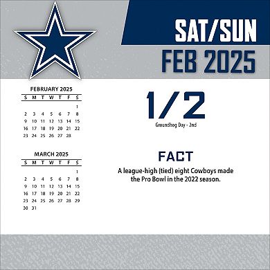Dallas Cowboys 2025 Boxed Desk Calendar