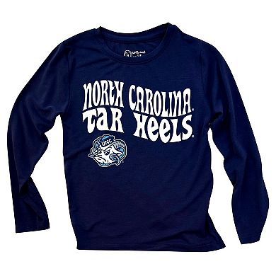 Toddler Wes & Willy North Carolina Tar Heels Long Sleeve Top and Striped Leggings Set