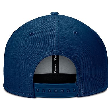 Men's Fanatics Navy Seattle Kraken Fundamental Gino Stack Text Snapback Hat