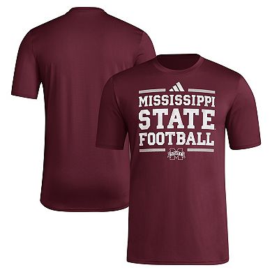Men's adidas Maroon Mississippi State Bulldogs Locker Football Pre-Game ...