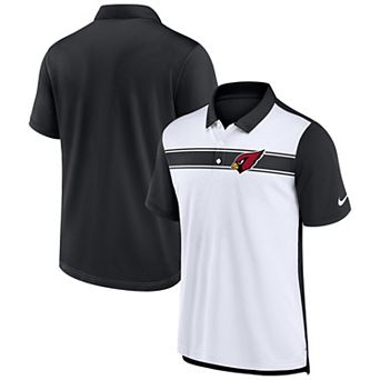 Men's Nike White/Black Arizona Cardinals Rewind Pique Polo