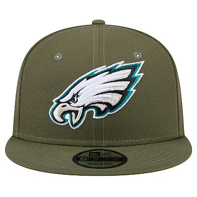 Men's New Era Olive Philadelphia Eagles Main 9FIFTY Snapback Hat