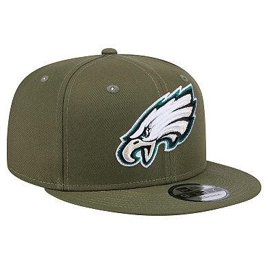 Men's New Era Olive Philadelphia Eagles Main 9FIFTY Snapback Hat