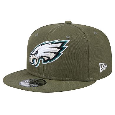 Men's New Era Olive Philadelphia Eagles Main 9FIFTY Snapback Hat
