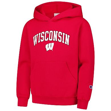 Youth Champion Red Wisconsin Badgers Campus Pullover Hoodie