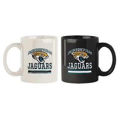 Jacksonville Jaguars 2-Pack 15oz. Checkered Wordmark Mug Set
