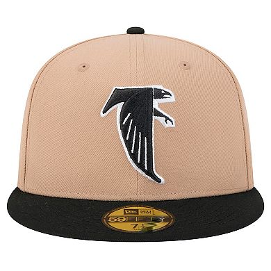 Men's New Era Tan Atlanta Falcons Throwback Logo Main 59FIFTY Fitted Hat