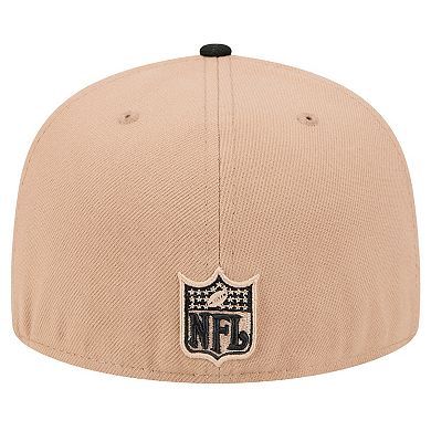 Men's New Era Tan Atlanta Falcons Throwback Logo Main 59FIFTY Fitted Hat