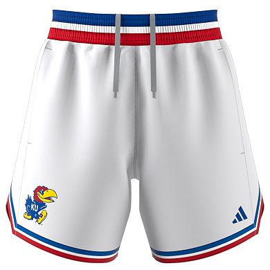 Men's adidas White Kansas Jayhawks Swingman Replica Basketball Shorts