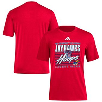 Men's adidas Red Kansas Jayhawks Locker Swish Tri-Blend T-Shirt