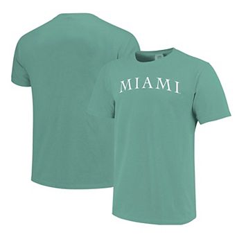 Unisex Light Green Miami Hurricanes Comfort Colors Fashion Color Arch T-Shirt