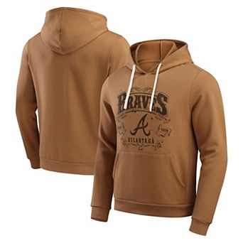 Men's Darius Rucker Collection by Fanatics Tan Atlanta Braves Camp Fleece Pullover Hoodie