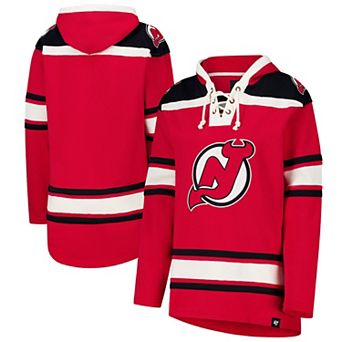 Women's '47 Red New Jersey Devils Superior Lacer Pullover Hoodie