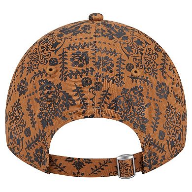 Women's New Era Brown Washington Nationals Vintage Deco 9TWENTY Adjustable Hat