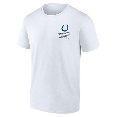 Men's Fanatics White Indianapolis Colts Repeat Stats T-Shirt