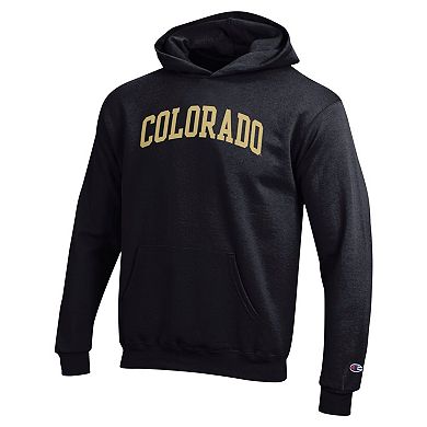 Youth Champion Black Colorado Buffaloes Basic Arch Hoodie