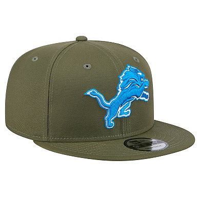 Men's New Era Olive Detroit Lions Main 9FIFTY Snapback Hat