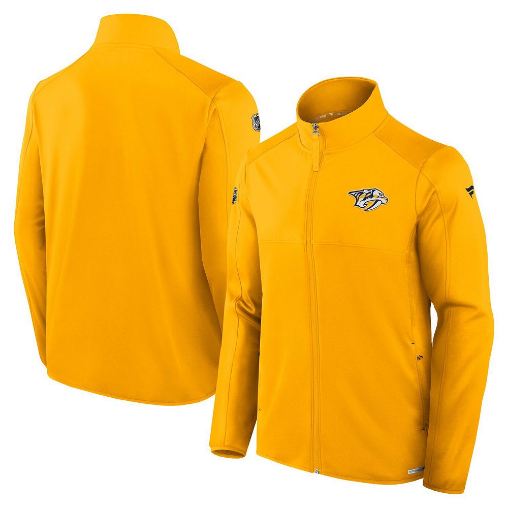 Men's Fanatics Gold Nashville Predators Authentic Pro Rink Fleece Full ...