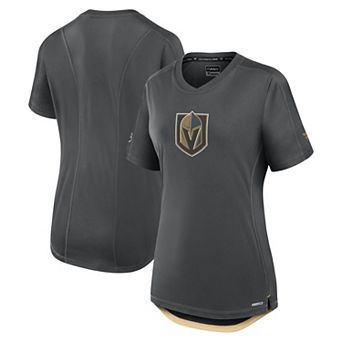 Women's Fanatics Gray Vegas Golden Knights Authentic Pro Rink Tech T-Shirt