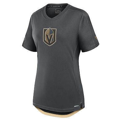 Women's Fanatics Gray Vegas Golden Knights Authentic Pro Rink Tech T-Shirt