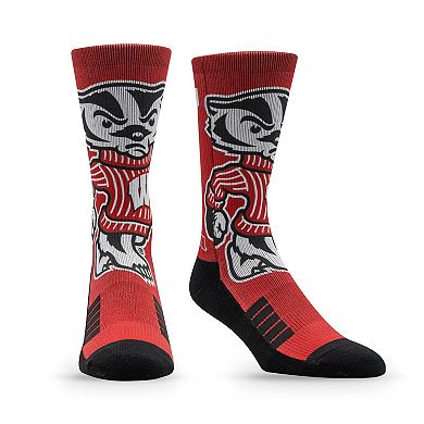 Unisex Strideline Wisconsin Badgers Premium Mascot Crew Socks