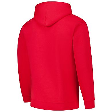 Men's League Collegiate Wear Red Wisconsin Badgers Bendy Arch Essential 2.0 Pullover Hoodie