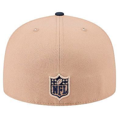 Men's New Era Tan Chicago Bears Head Logo Main 59FIFTY Fitted Hat