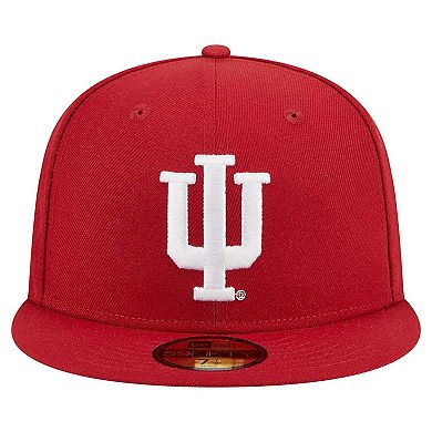 Men's New Era Crimson Indiana Hoosiers 59FIFTY Fitted Hat